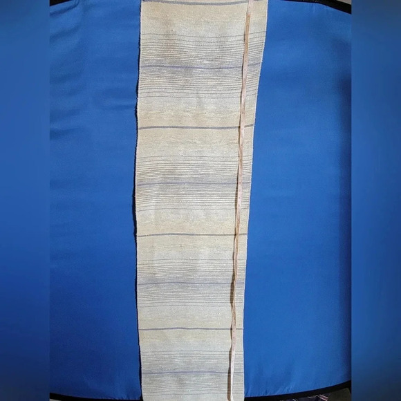 Vintage Table Linens Blue Yellow White Two Pieces Different Sizes - Picture 8 of 12